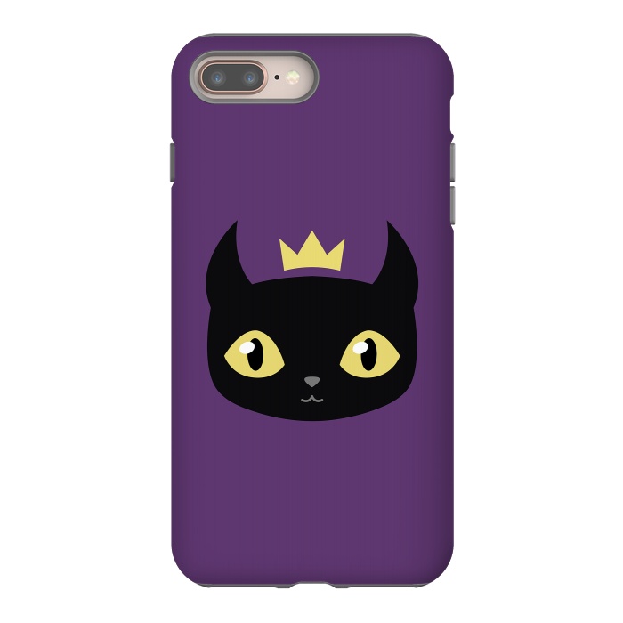 iPhone 7 plus StrongFit Black cat king by Laura Nagel