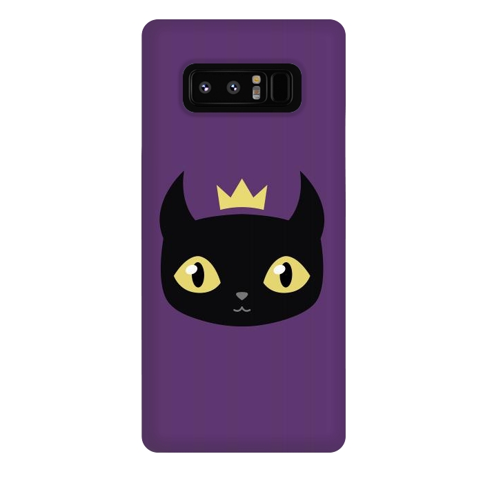 Galaxy Note 8 StrongFit Black cat king by Laura Nagel