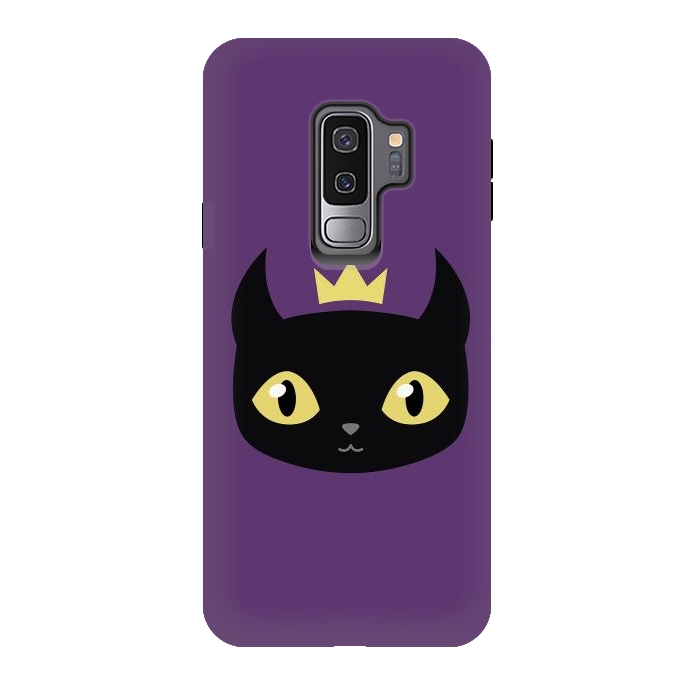 Galaxy S9 plus StrongFit Black cat king by Laura Nagel