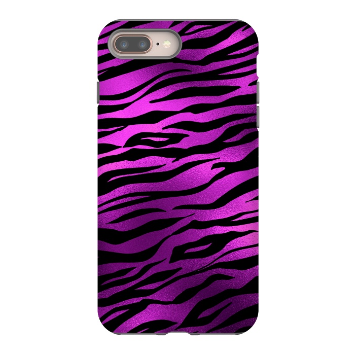 iPhone 7 plus StrongFit Purple Black Tiger Skin by  Utart