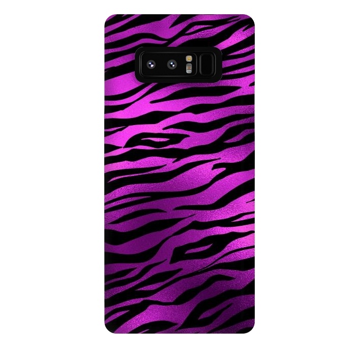 Galaxy Note 8 StrongFit Purple Black Tiger Skin by  Utart