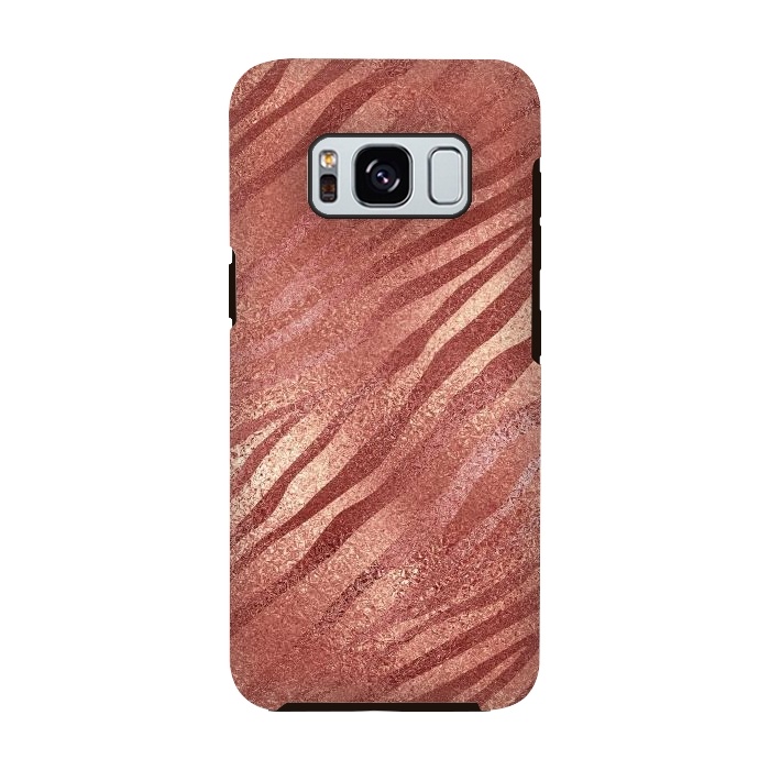 Galaxy S8 StrongFit Rosegold Tiger Skin by  Utart