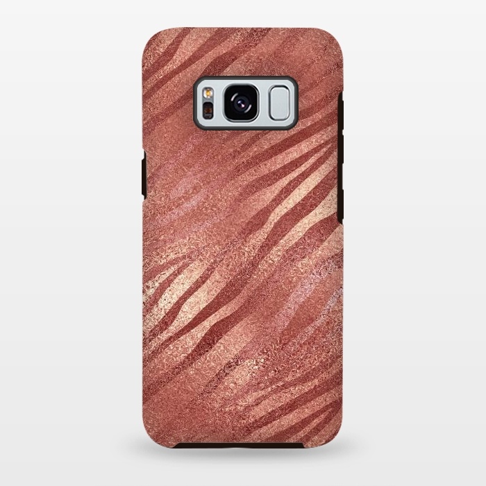 Galaxy S8 plus StrongFit Rosegold Tiger Skin by  Utart