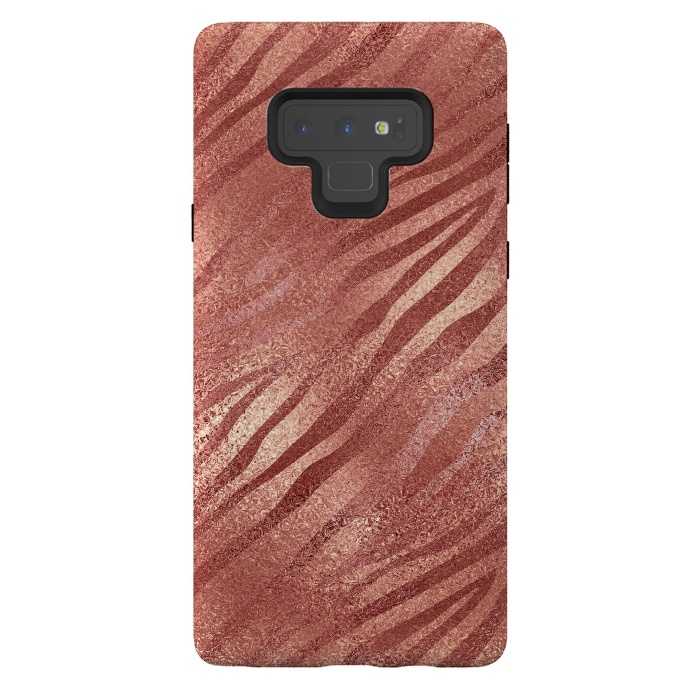 Galaxy Note 9 StrongFit Rosegold Tiger Skin by  Utart