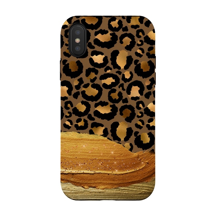 iPhone Xs / X StrongFit Leopard Skin  by  Utart