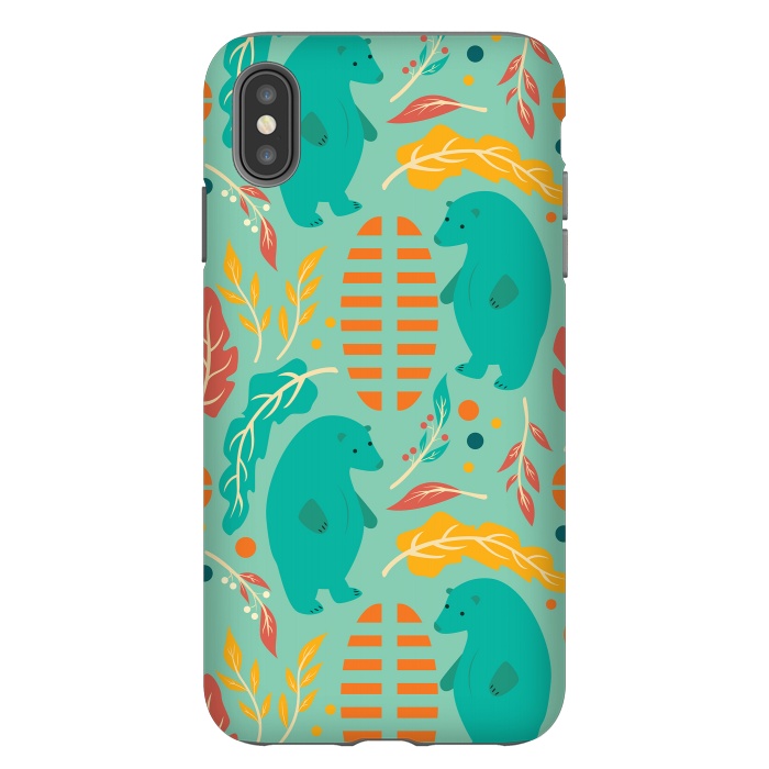 iPhone Xs Max StrongFit Bear Pattern 001 by Jelena Obradovic