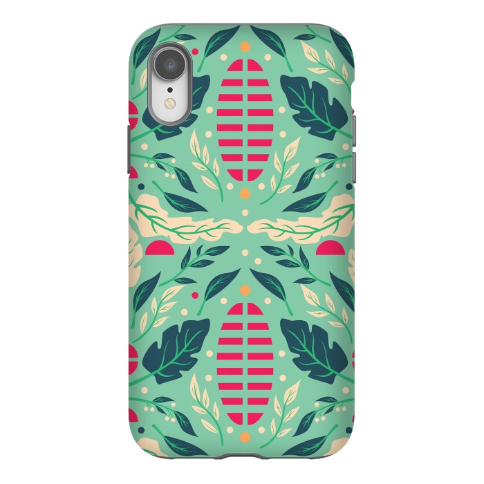 iPhone Xr StrongFit Vintage Floral Pattern 004 by Jelena Obradovic