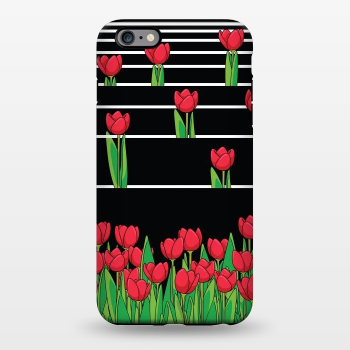 iPhone 6/6s plus StrongFit Black And White Tulip by Rossy Villarreal