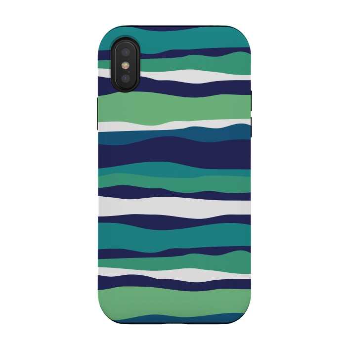 iPhone Xs / X StrongFit Sea Stripes by Majoih
