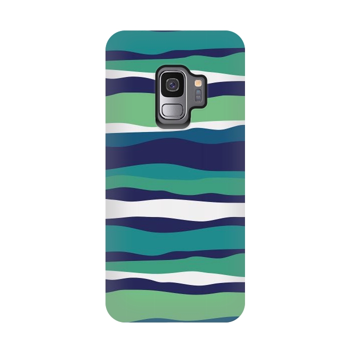 Galaxy S9 StrongFit Sea Stripes by Majoih