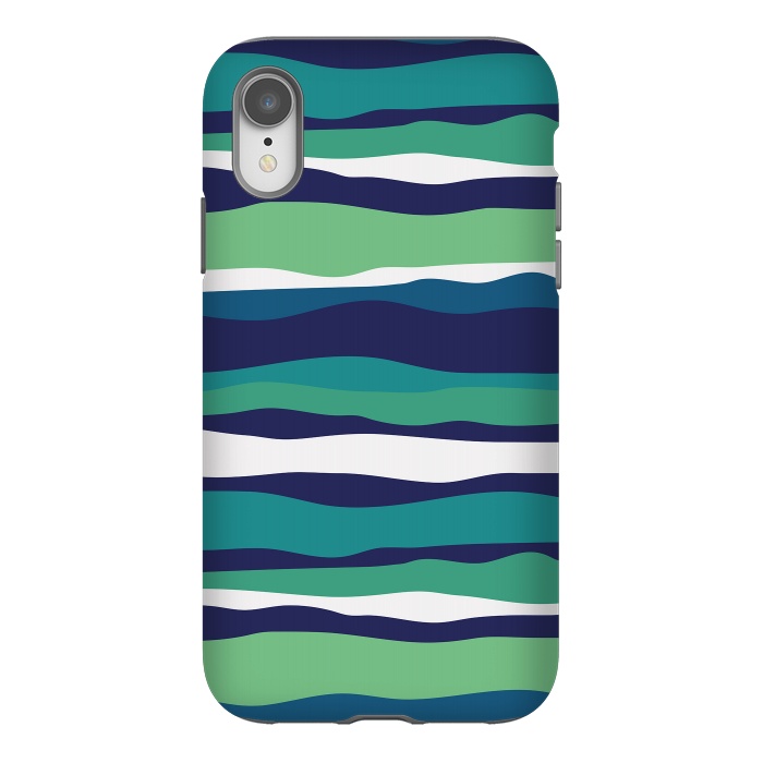 iPhone Xr StrongFit Sea Stripes by Majoih