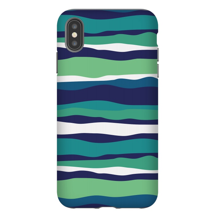iPhone Xs Max StrongFit Sea Stripes by Majoih