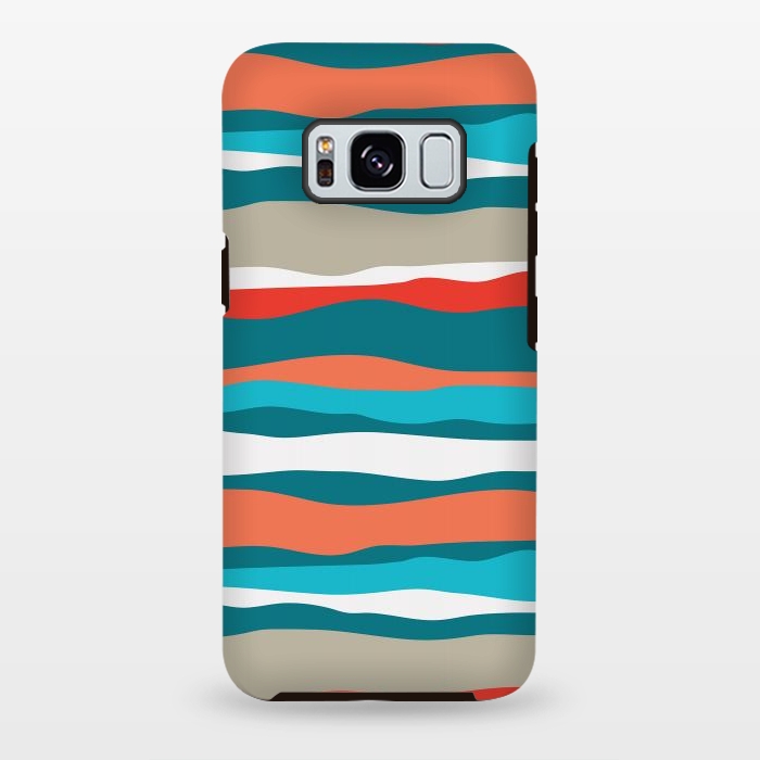 Galaxy S8 plus StrongFit Coral Stripes by Majoih