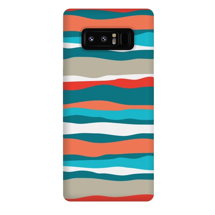 Galaxy Note 8 StrongFit Coral Stripes by Majoih