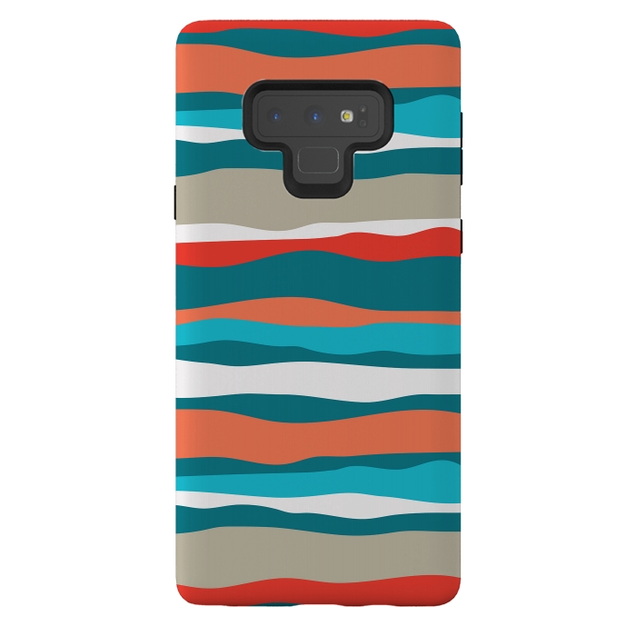 Galaxy Note 9 StrongFit Coral Stripes by Majoih