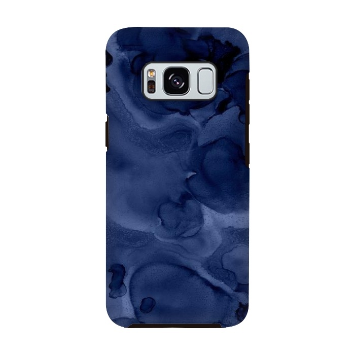 Galaxy S8 StrongFit Blue Ink Marble by  Utart