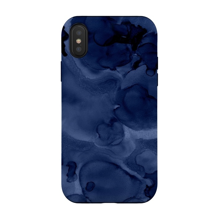 iPhone Xs / X StrongFit Blue Ink Marble by  Utart