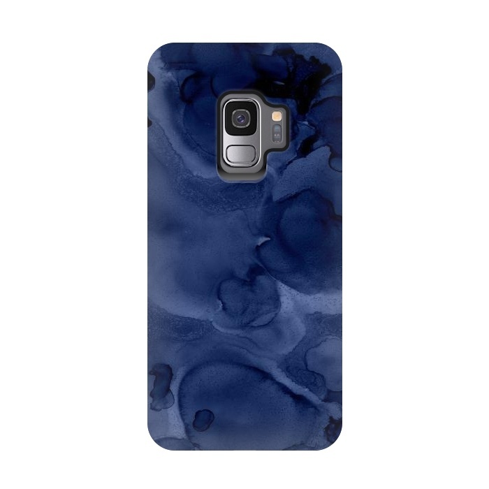 Galaxy S9 StrongFit Blue Ink Marble by  Utart