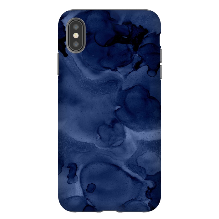 iPhone Xs Max StrongFit Blue Ink Marble by  Utart