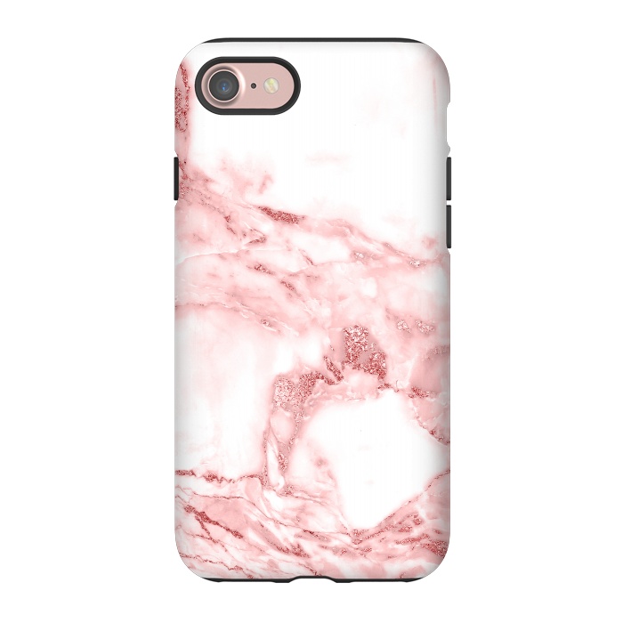 iPhone 7 StrongFit RoseGold and White Fashion Marble  by  Utart