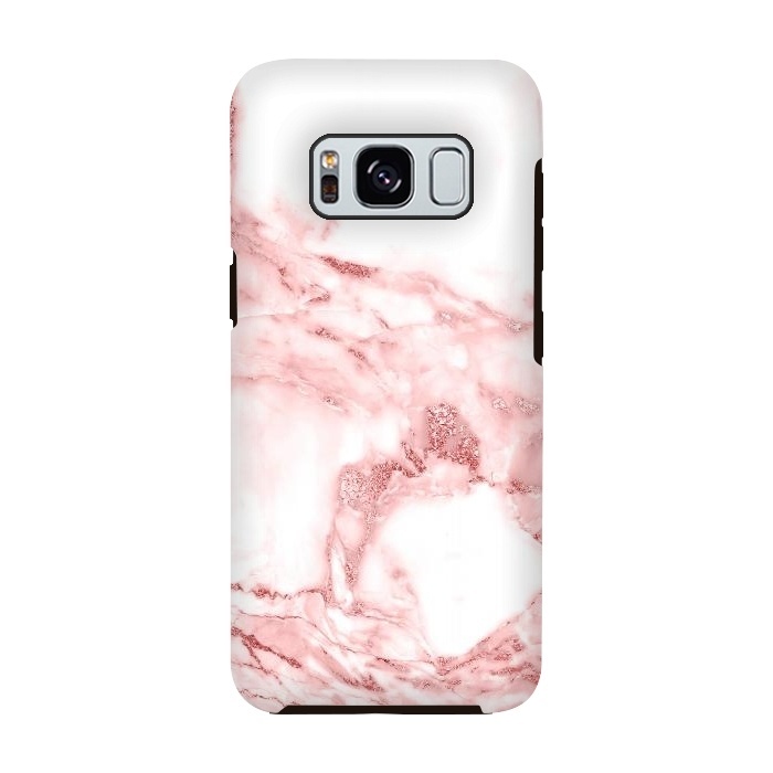 Galaxy S8 StrongFit RoseGold and White Fashion Marble  by  Utart
