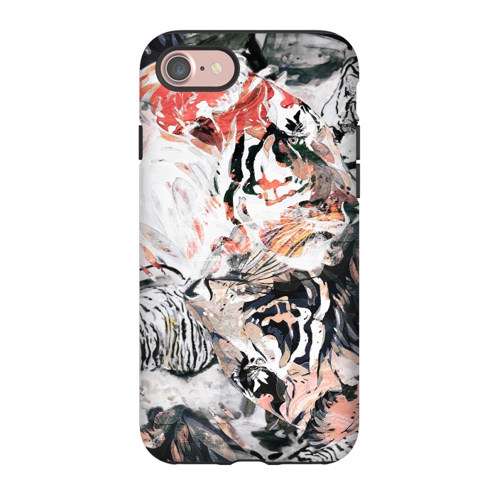 iPhone 7 StrongFit Ink painted tiger illustration by Oana 
