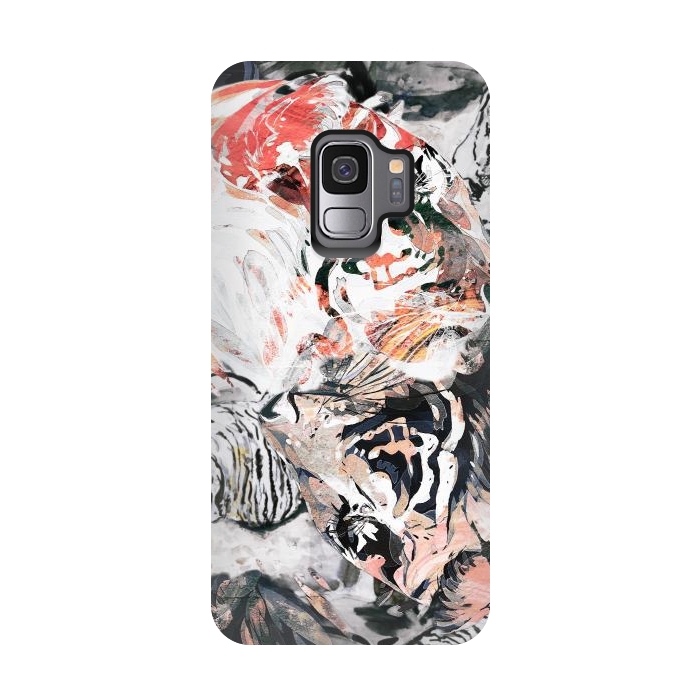 Galaxy S9 StrongFit Ink painted tiger illustration by Oana 