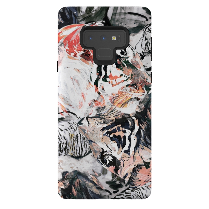 Galaxy Note 9 StrongFit Ink painted tiger illustration by Oana 