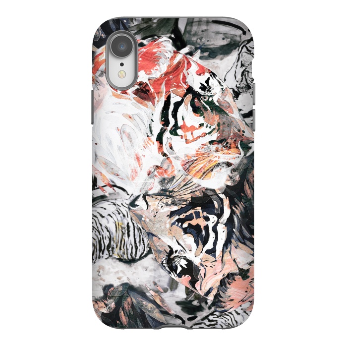 iPhone Xr StrongFit Ink painted tiger illustration by Oana 