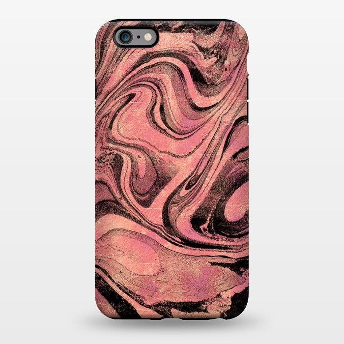iPhone 6/6s plus StrongFit Golden liquid marble swirls painting by Oana 