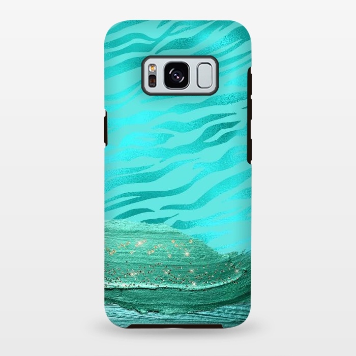Galaxy S8 plus StrongFit Turquoise Tiger skin with thick paint strokes by  Utart