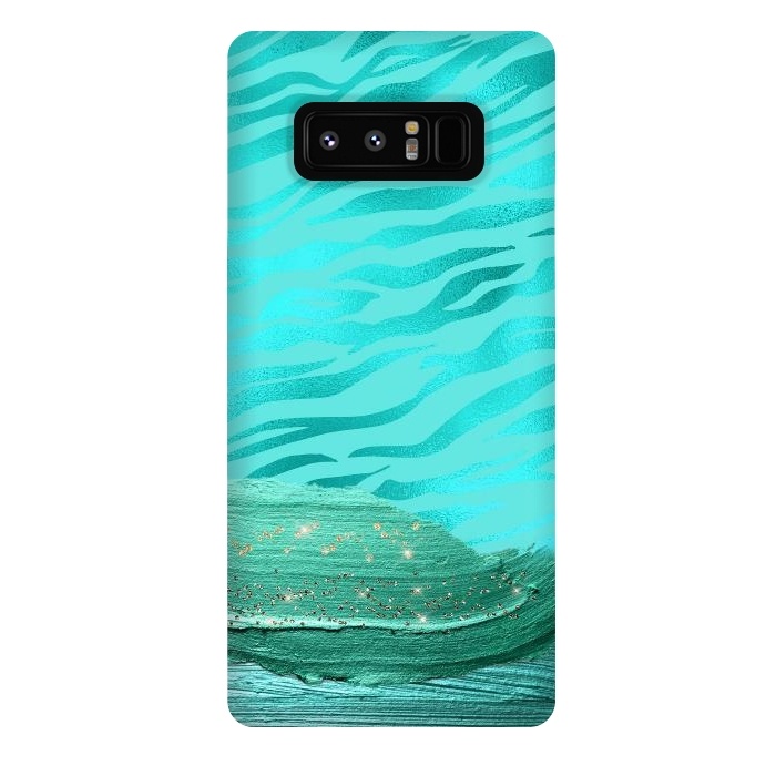 Galaxy Note 8 StrongFit Turquoise Tiger skin with thick paint strokes by  Utart
