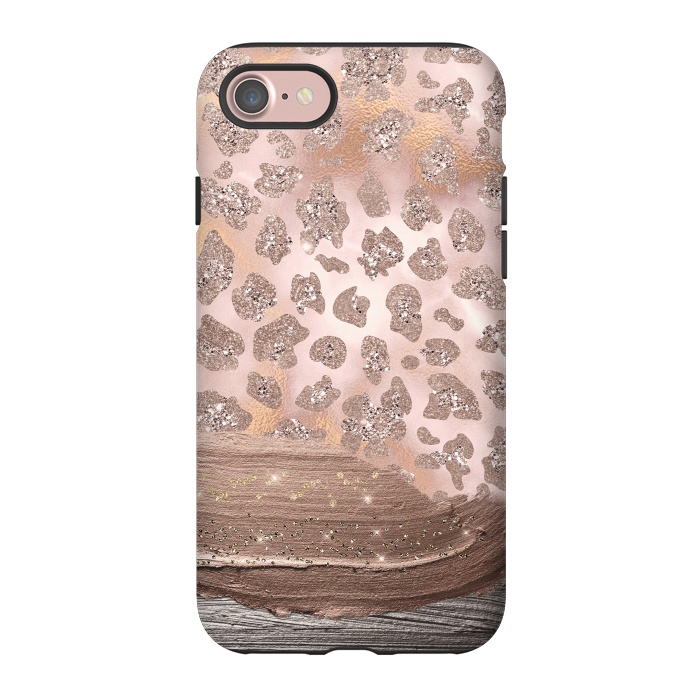 iPhone 7 StrongFit Blush Cheetah Skin with thick paint strokes by  Utart