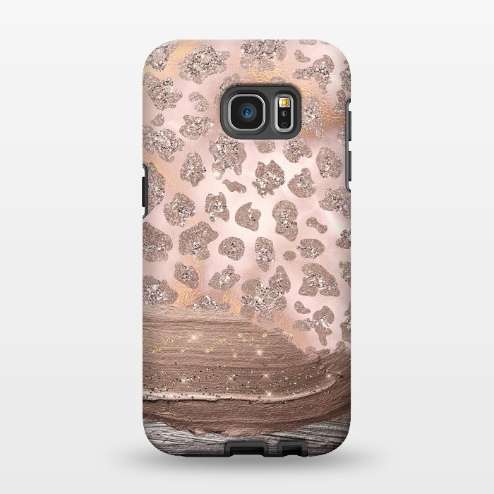 Galaxy S7 EDGE StrongFit Blush Cheetah Skin with thick paint strokes by  Utart