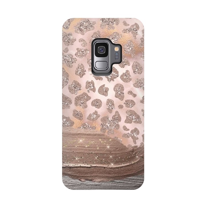 Galaxy S9 StrongFit Blush Cheetah Skin with thick paint strokes by  Utart