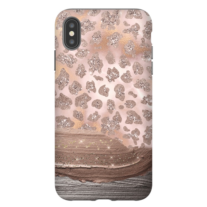 iPhone Xs Max StrongFit Blush Cheetah Skin with thick paint strokes by  Utart