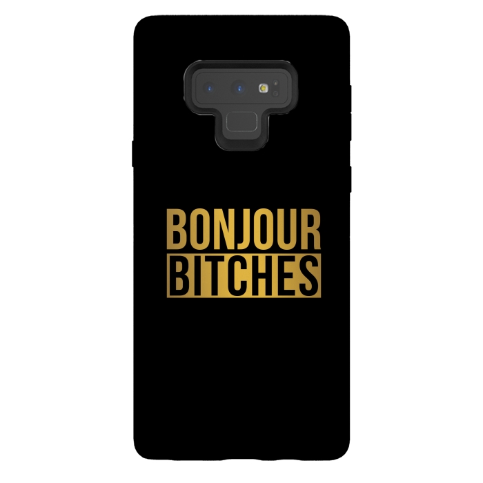 Galaxy Note 9 StrongFit Bonjour Bitches by Dhruv Narelia