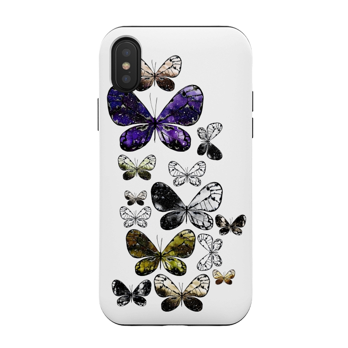 iPhone Xs / X StrongFit Metallic Moth by Amaya Brydon