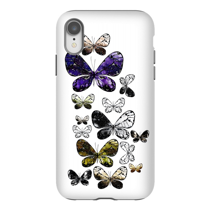 iPhone Xr StrongFit Metallic Moth by Amaya Brydon