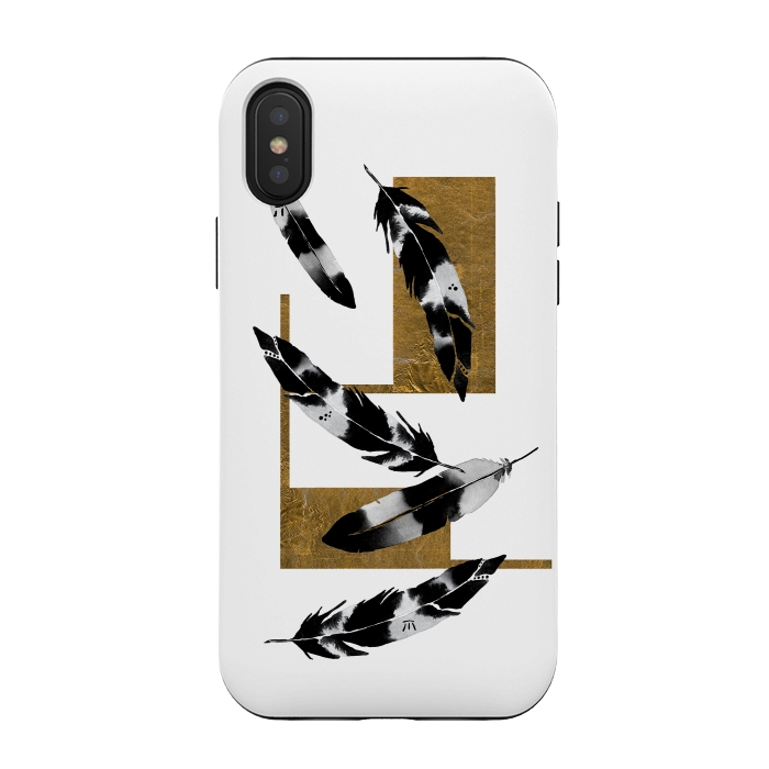 iPhone Xs / X StrongFit Feather Block by Amaya Brydon