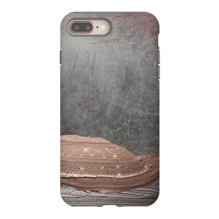 iPhone 7 plus StrongFit Blush thick hand drawn strokes on Concrete by  Utart