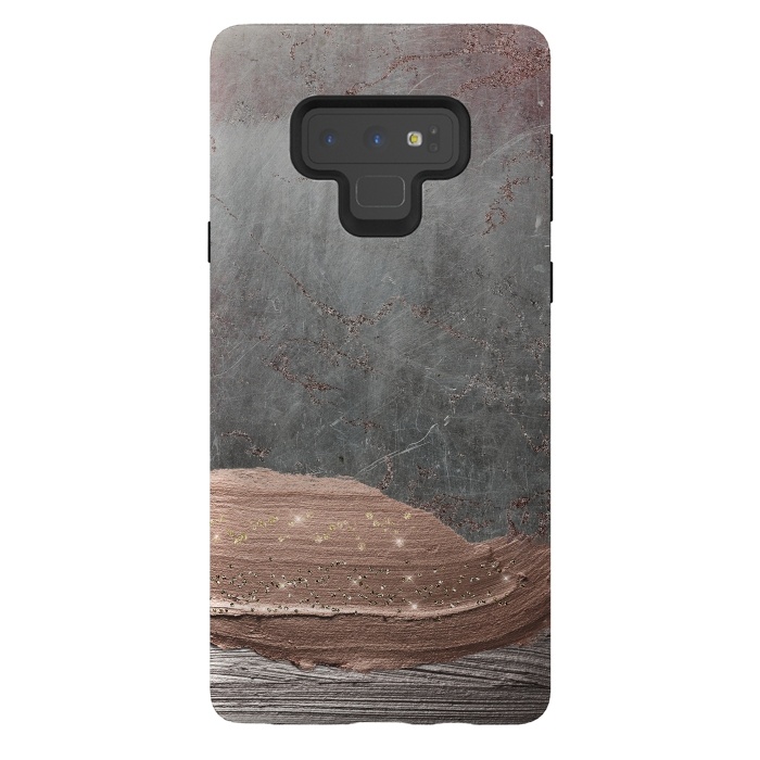 Galaxy Note 9 StrongFit Blush thick hand drawn strokes on Concrete by  Utart