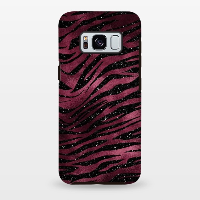 Galaxy S8 plus StrongFit Bordeaux and black Tiger Skin by  Utart
