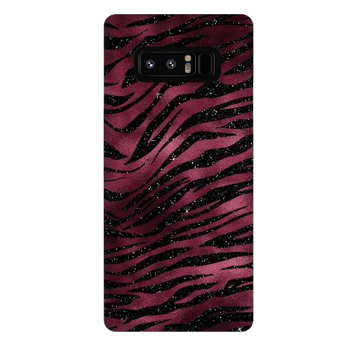 Galaxy Note 8 StrongFit Bordeaux and black Tiger Skin by  Utart