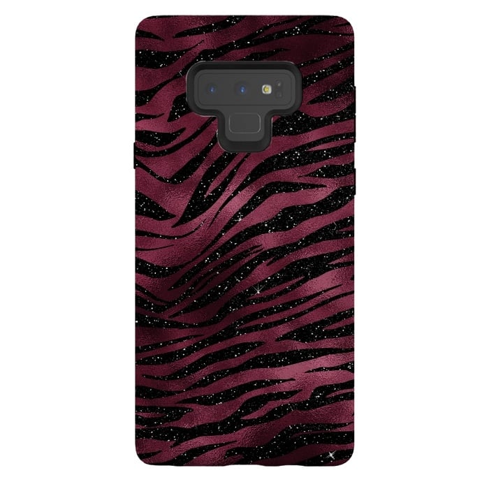 Galaxy Note 9 StrongFit Bordeaux and black Tiger Skin by  Utart