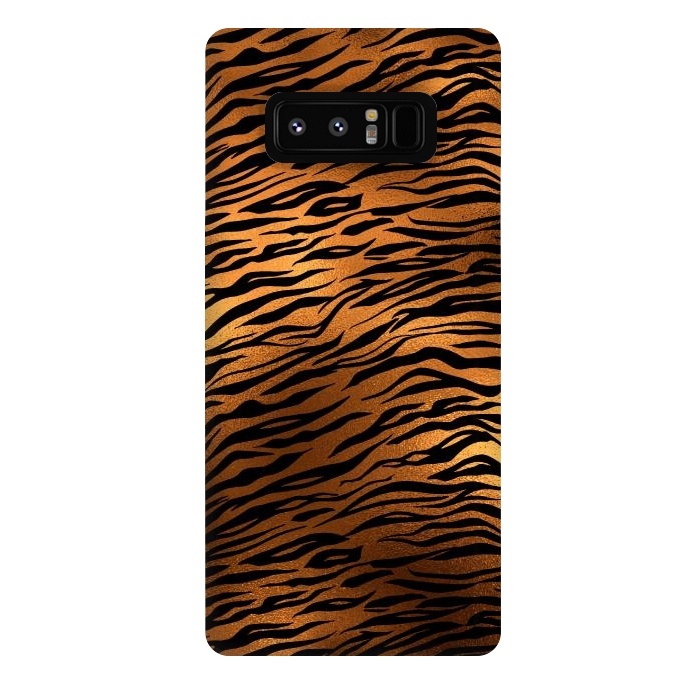 Galaxy Note 8 StrongFit Dark Gold and Black Tiger Skin by  Utart