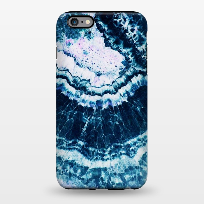 iPhone 6/6s plus StrongFit Dark indigo blue agate marble art by Oana 