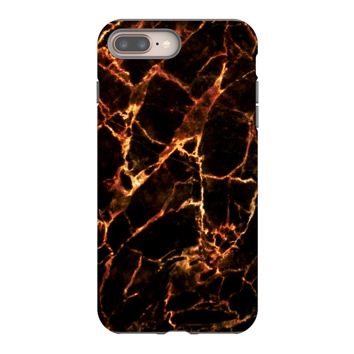 iPhone 7 plus StrongFit Golden cracks marble  by Oana 