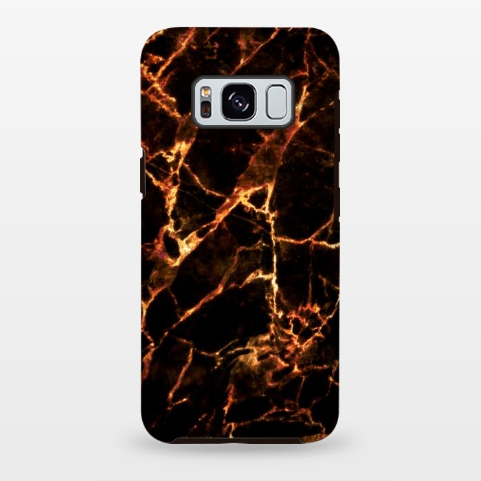 Galaxy S8 plus StrongFit Golden cracks marble  by Oana 