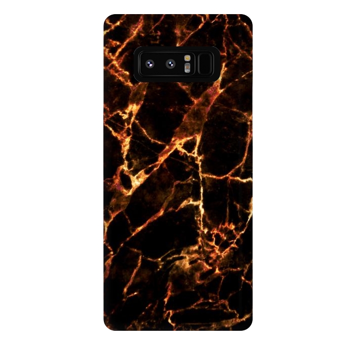 Galaxy Note 8 StrongFit Golden cracks marble  by Oana 